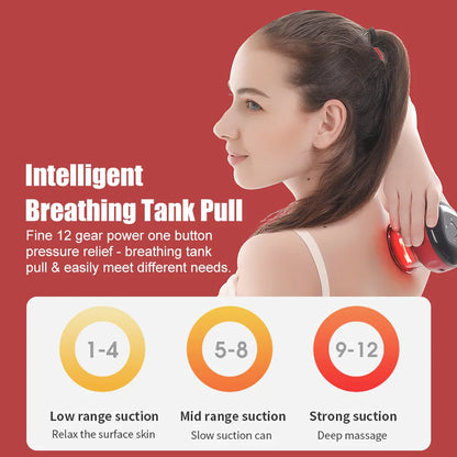 12 Gears Electric Cupping Therapy Massager Vacuum Suction Cups